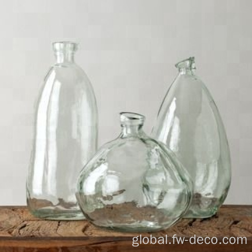 Glass Vases Wedding Set home decorative hand blown tall clear colored vase Supplier